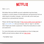 Netflix password notice